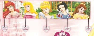 DISNEY PRINCESS GIANT BIRTHDAY PARTY BANNER + Ex.Gift   