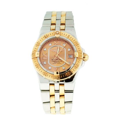 NEW DIAMOND BREITLING WINDRIDER STARLINER 2 TONE WATCH  