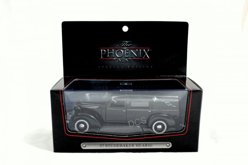 THE PHOENIX MINT 1937 STUDEBAKER HEARSE BLACK 1/43 HARD CASE DIECAST 