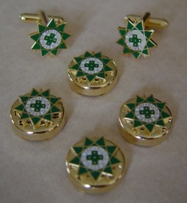 Royal Order of Scotland Button Cover & Cuff Link Set  