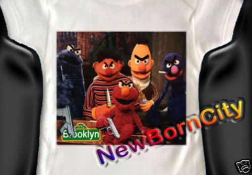 SESAME STREET Elmo one piece funny hip hop gangster *  