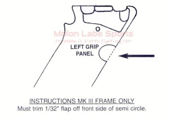 Hogue 82000 Finger Groove Grips for Ruger MK II III  