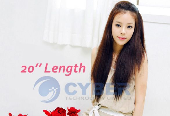 Long Straight Clip in Real Remy Human Hair Extensions  