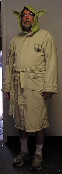 STAR WARS Yoda/Rebel Logo Hooded Bath Robe/Bathrobe Ear  