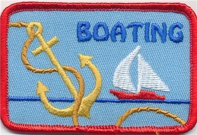   BOATING Anchor Fun Patches Crests Badges SCOUTS GUIDES CAMPFIRE  