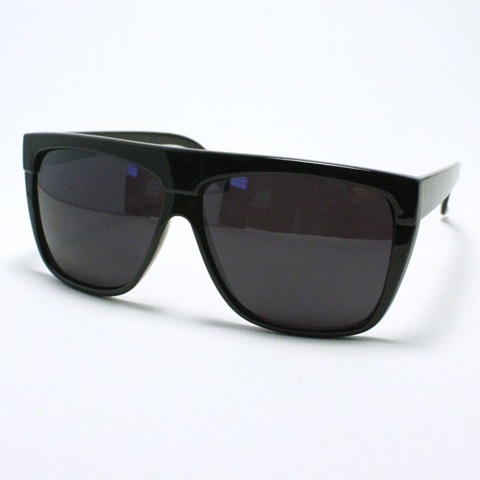 UNIQUE Mob Sunglasses Squared Flat Top Dark BLACK 80s Retro Oversized 