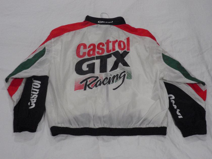 VTG Castrol GTX Drag Racing Lightweight Windbreaker Jacket Mens XL 