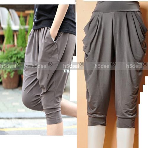   Casual Elasticity Carrot pants Harem pants Summer Seven Pants O  