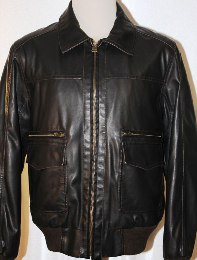 NWT MENS LEVIS FUAX LEATHER MOTO JACKET COAT SIZE L XL $160  