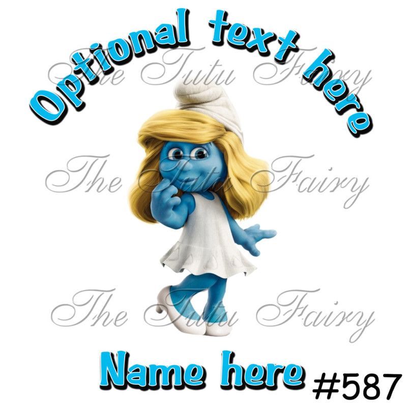 Smurfette Smurfs Birthday shirt tee t shirt t shirt name age 