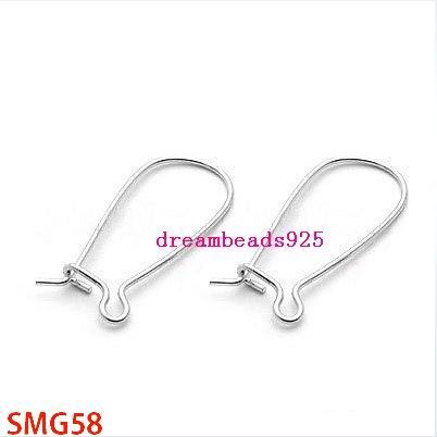   Sterling Silver charm earring handmade findings WIRE HOOK smg  