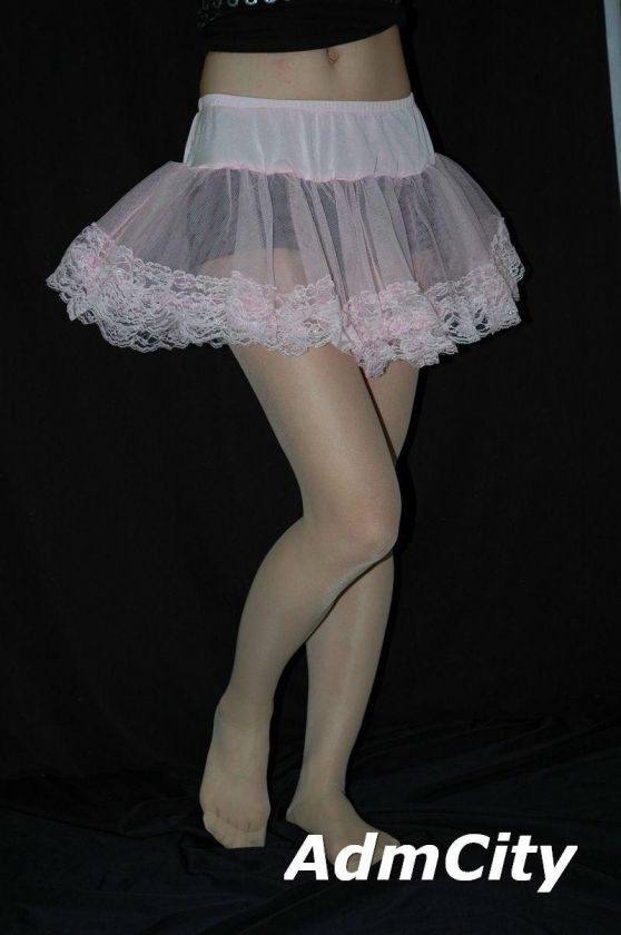 Admcity lace trim sheer Petticoat.  