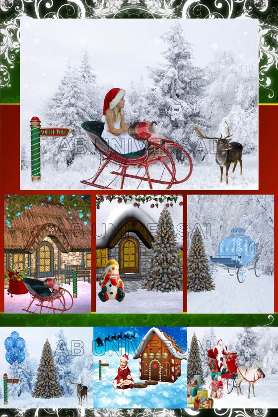 DIGITAL CHRISTMAS PHOTOGRAPHY PSD TEMPLATES PROPS ****  