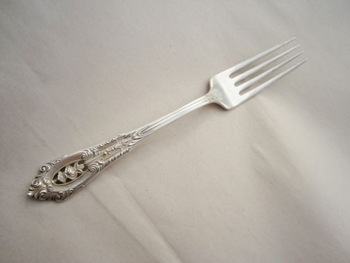 Vintage Wallace Rose Point Sterling Silver Dinner Fork  