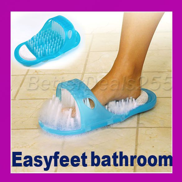 Easy Feet Foot Scrubber Brush Massager Clean Bathroom  