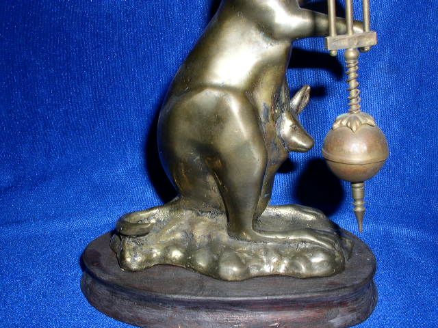 Rare attractive Copper Kangaroo Swing Machine Clock  