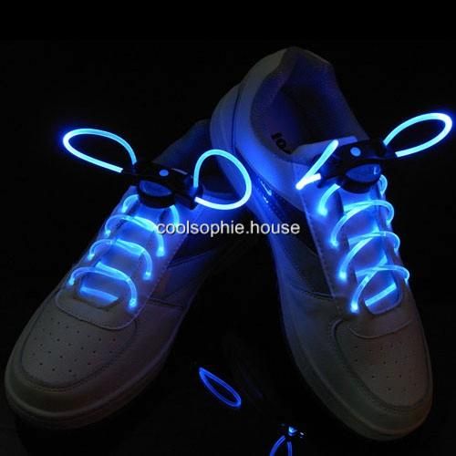 Blue LED Shoelace Flashing Light In Dark waterproof  