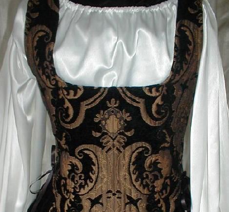 BROCADE OR VELVET RENAISSANCE COSTUME BODICE ONLY CUSTOM SIZING