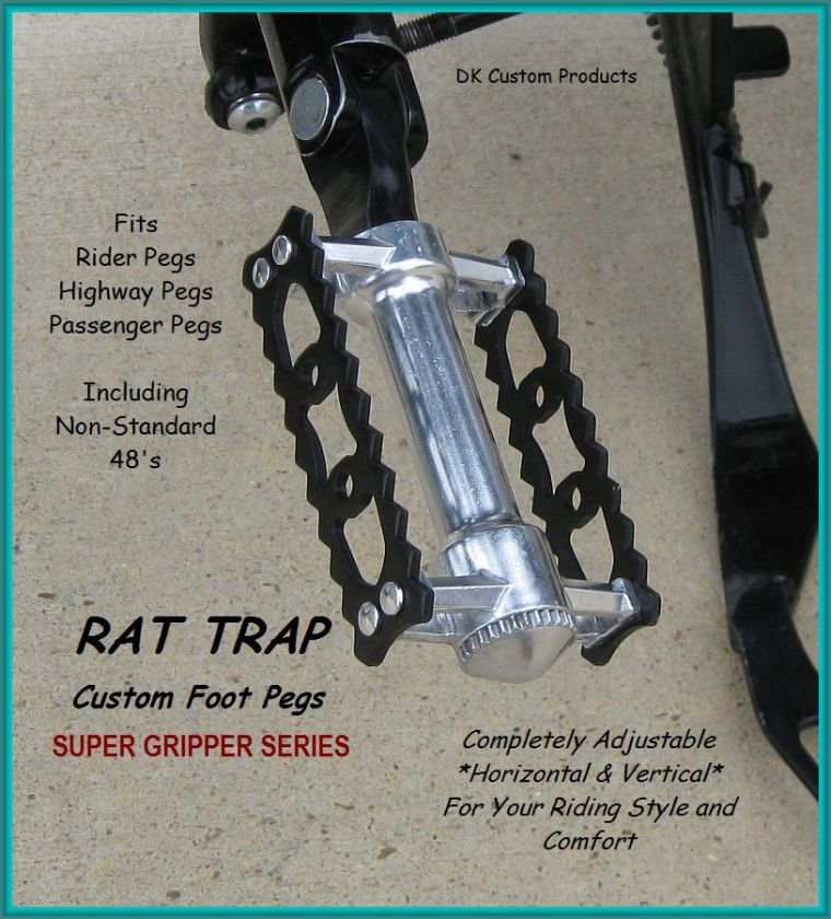 SGS RAT TRAP FOOT PEGS FLOORBOARD HARLEY DAVIDSON DYNA  