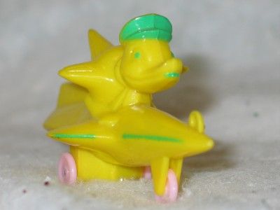 Vintage Rosbro Plastic Easter Duck On Rocket Candy Cont  