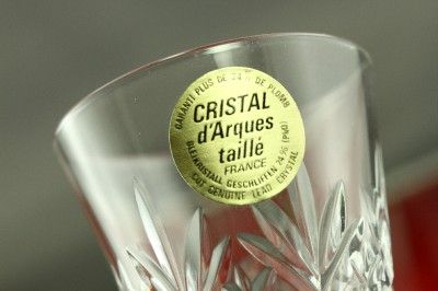   Crystal Chantilly Durand Cristal Arques France Cordials Glasses  