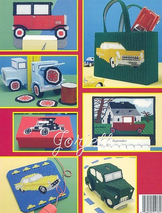 Cruisin Classics, car theme plastic canvas patterns  