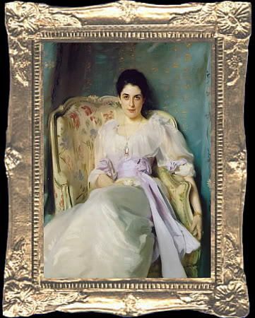 SARGENT VICTORIAN PORTRAIT Dollhouse FRAMED Art Picture  