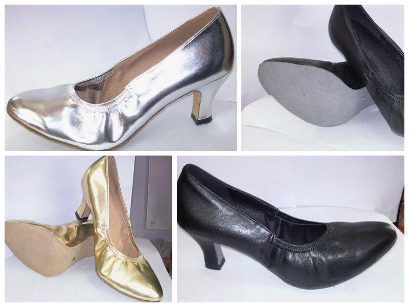 SILVER GOLD BLACK WOMENS BALLROOM MODERN DANCE SHOES  