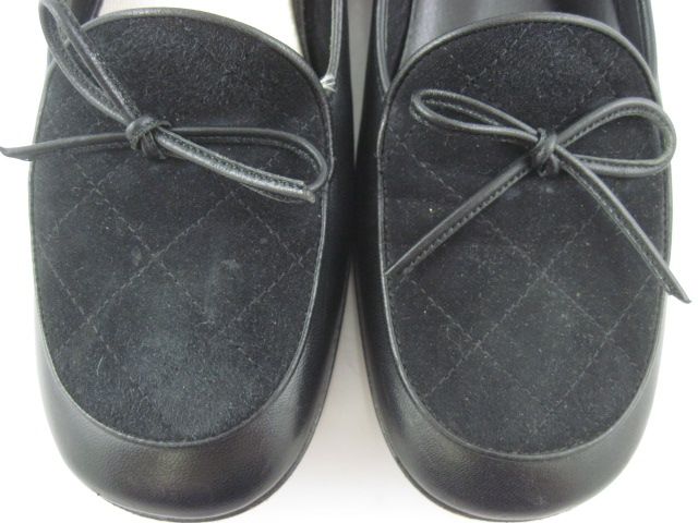  Black Suede Leather Loafers Shoes 5  