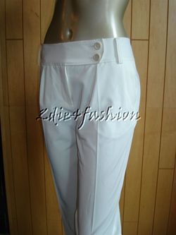 275 New ELIZABETH and JAMES Stretchy White Crop Polyester Elastane 