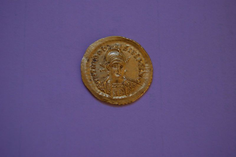 THEODOSIUS II   SCARCE   Late Empire EF  