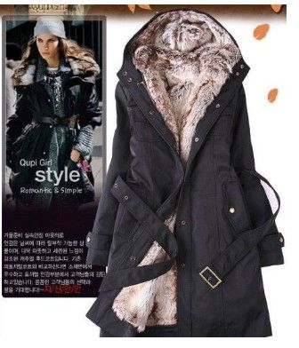 NEW thicken Womens Outerwear Warm long zipper coat #003  