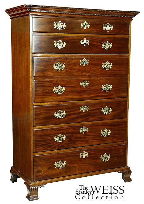 SWC A Chippendale Mahogany Secretary Bureau, England, c.1780  