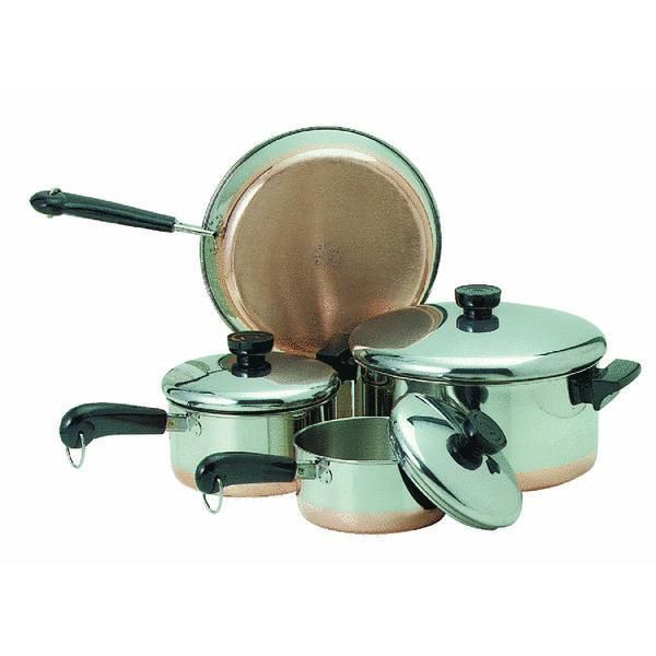 7pc Revere Copper Clad Cookware 1042262 Ekco  