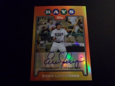 for auction is a 2008 Topps Red Hot Rookies auto RC of Evan Longoria 