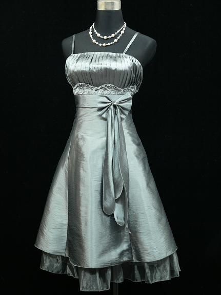   Plus Size Satin Grey Prom Cocktail Party Ball Gown Evening Dress 20 22