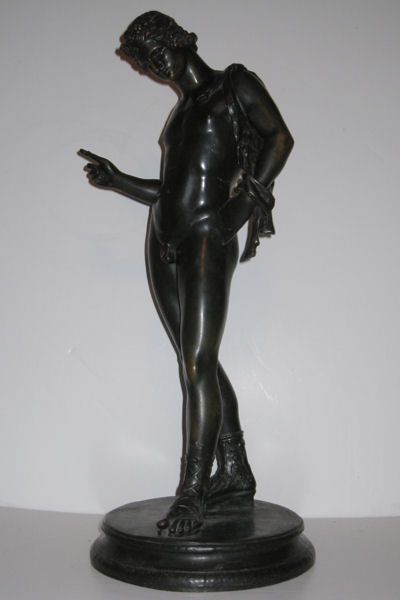 Barbedienne Bronze Sculpture of Narcissus After Gemito  