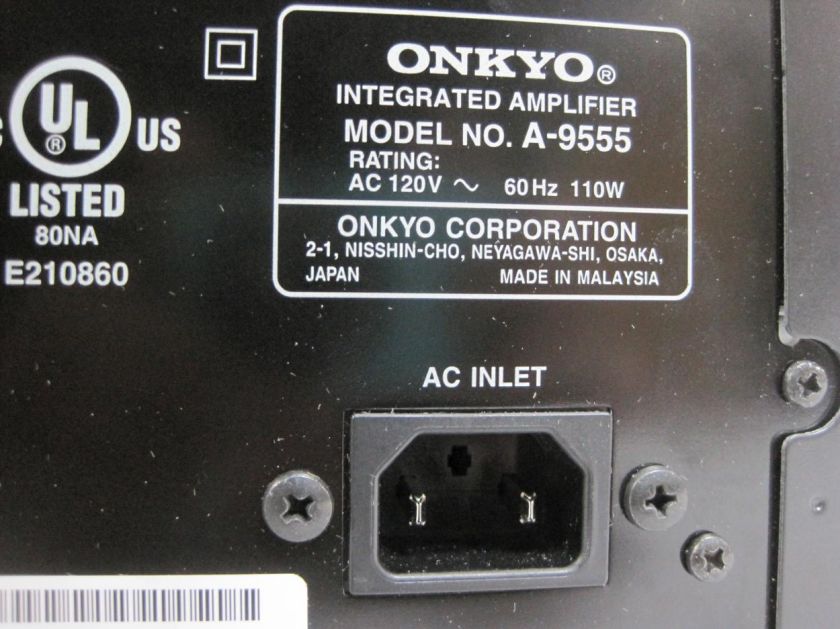 Onkyo A 9555 Integrated Audio Surround Sound Digital Stereo Amplifier 