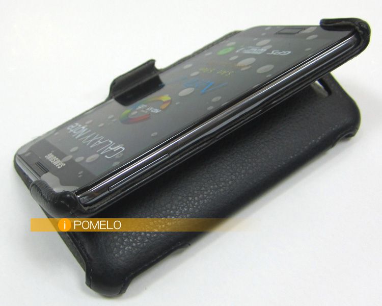 Folid Stand Leather Case Cover + LCD Guard for Samsung Galaxy Note 