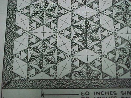 Vintage Quilt Pieced Pattern Eastern Star 1930s Brooks  