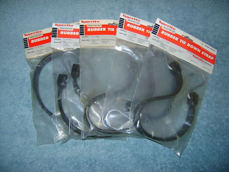 karrite 15 Rubber Tie Down Strap 5 Pack   Brand New  