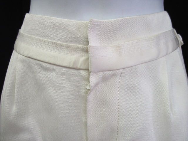 KEI Cream Silk Cropped Pants Slacks Sz 42  
