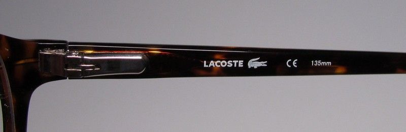 NEW LACOSTE 12058 55 16 135 TORTOISE/HAVANA PLASTIC RX EYEGLASSES 