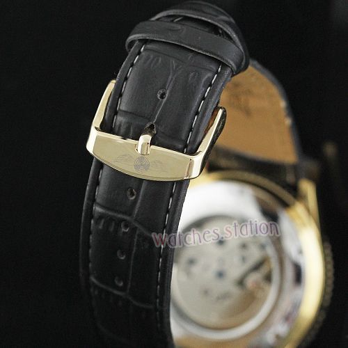 Men Luxury Gold Face Calendar Small Bit Watch NEW Gift  