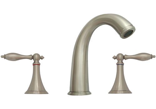 Brushed Nickel Bathroom lavatory Faucet Wide Spread 8  