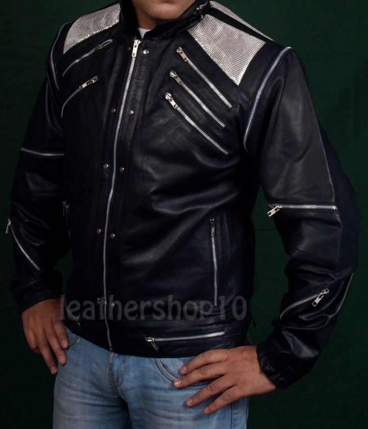 michael jackson leather jacket beat it XS  5XLAvailable in PU/Faux 