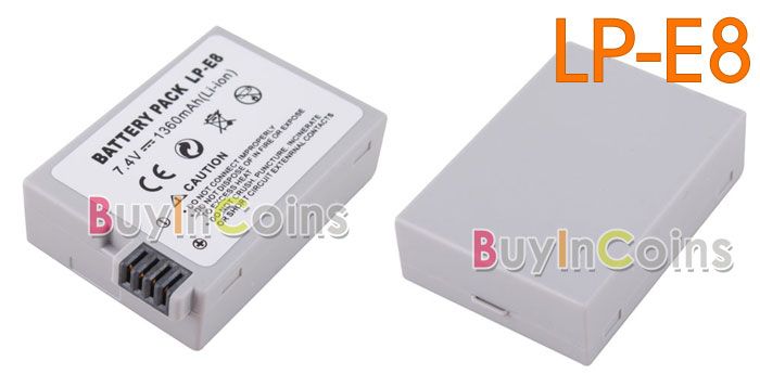 LP E8 LPE8 Battery for Canon T2i EOS 550D X4 1360mAh  