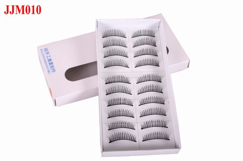 LONG THICK BLACK FALSE EYELASHES EYE LASHES MAKE UP 15 MODELS f6 