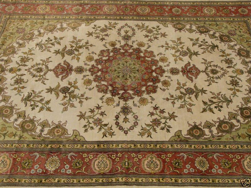 6x9 Handmade Oriental Carpet Persian Isfahan Silk Rug  