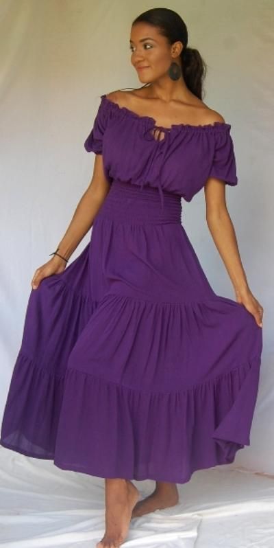 U254 PURPLE/DRESS LONG PEASANT 2X 3X 4X LAGENLOOK MADE 2 ORDER 